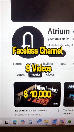 $10K+ Monthly from JUST 9 Videos? Atrium's Insane Faceless Earnings Exposed! #facelessyoutube