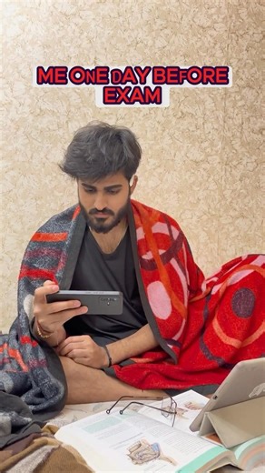 Me one day before exam funny video #exam #shorts