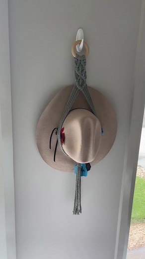 DIY Macrame Hat Hanger Tutorial