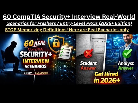 60 CompTIA Security+ Real-World Scenarios: Real-World Scenarios (2026+ Edition) to Get Hired !!
