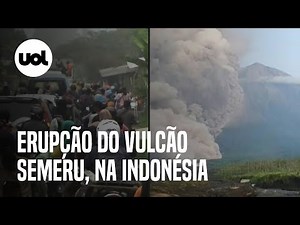 Indonesia volcano: videos show people fleeing after high alert eruption on Java island