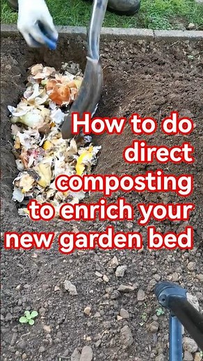 Garden tips 42 - How to do direct composting on new garden bed #gardening #gardeningtips