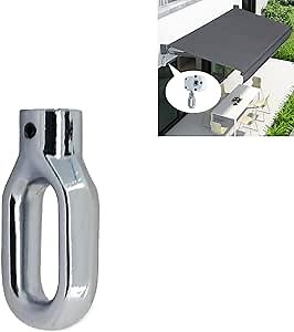 10mm Awning Ring Hook for Manual Retractable Awnings | Retractable awning crank hook for compatible 10 mm shafts; aluminum body, retaining pin, 2.36 x 1.18 x 0.67 in