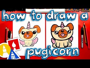 How To Draw A Unipug Pugicorn Unicorn Pug - Videos For Kids