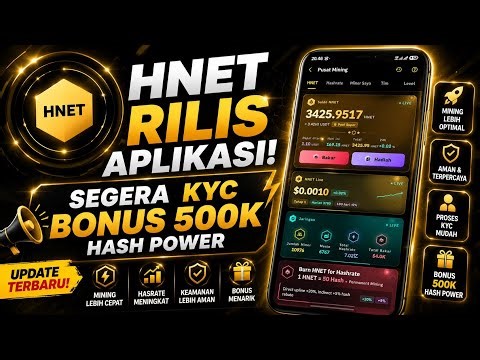 BONUS 500K HASH HIVNET ! SEKARANG SUDAH ADA VERSI APK, CARA KONEK WALLET DAN CARA KYC
