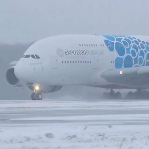 196K views · 4K reactions | FROM sunny Dubai to snowy #Moscow, Domodedovo airport (DME): Airbus #A380 Emirates. EK now has 118 superjumbos in its fleet. Video: instagram.com/artemairplane  | Aeronews | Facebook