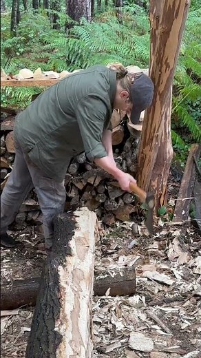USING A HEW AXE
