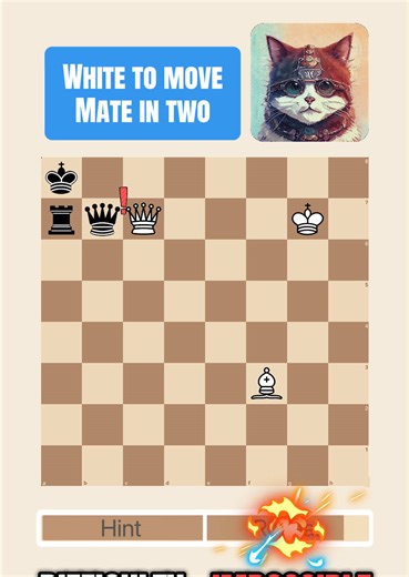 Very tricky mate in 2 chess puzzle White to move Mate in two #chess #chesspuzzle #tricky #matein2 #difficult