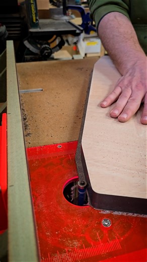 Super Simple Set Up....Love it! #routertable #woodworking #bearingbit