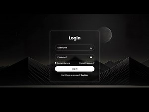 Create a Sleek Black Login Page with HTML & CSS | Aesthetic Design Inspiration