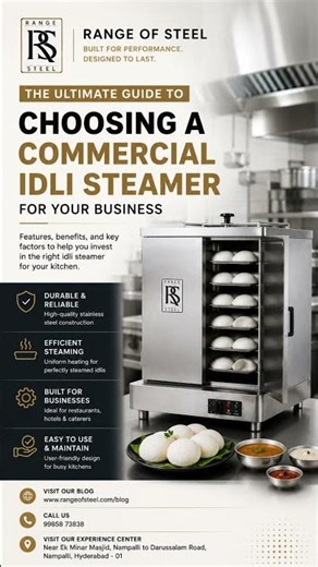 Best Commercial Idli Steamer for Restaurants & Hotels 🔥 | Buying Guide by Range of Stee