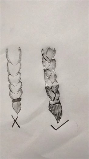 easy braids drawing trick ssimple snd easy braids art