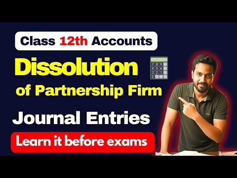 Dissolution of Partnership Firm | Class 12 | Realisation Journal Entries | CBSE 2025 Paper Que 23