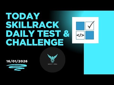 Today 16/01/2026 skillrack Daily test and challenge solutions