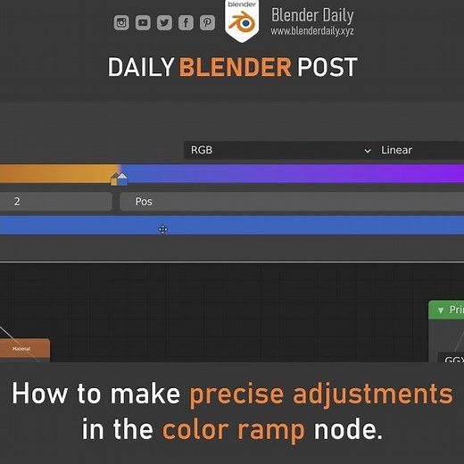 Precise Adjustments in the Color Ramp Node (Blender)