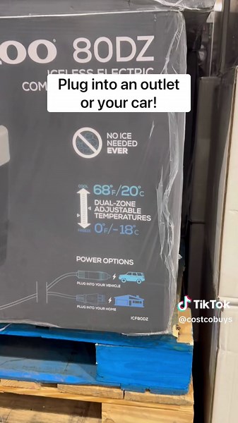 ❄️ Iceless Electric Cooler at Costco! This is so cool (pun intended 😎)! The temperature is controllable so it can be used as a refrigerator or freezer. You can plug it into an outlet, your car, or even a portable battery. ⚡️Not having to take up half of the cooler space with ice is so useful too! Grab this electric cooler for $699.99! #costco #electriccooler #cooler #summeressentials