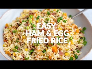 HAM EGG FRIED RICE | Perfect For Using Leftover Ham