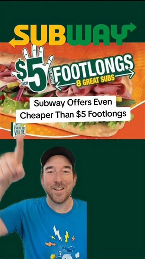 Snackolator on Instagram: "Subway is bringing some great deals right now with Footlong subs and the new Sub Club where you can get subs for less than $5 each. Are you grabbing some @Subway with the new Sub Club? #fastfood #Subway #subwaysandwiches #cheapeats #fooddeals"