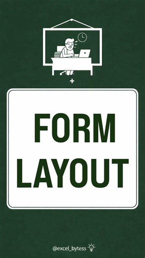 Create a clean form layout using @ * _ with Ctrl + 1 ⚡No design skills needed 😎👍 Like #excel