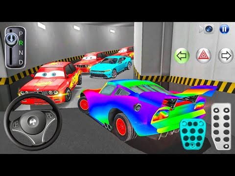 New McQueen Rainbow car Stuck in Parking Garage - 3D Driving Class - Car Game 3D Driving Class 2026