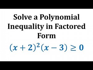 Ex 2: Solve a Polynomial Inequality in Factored Form