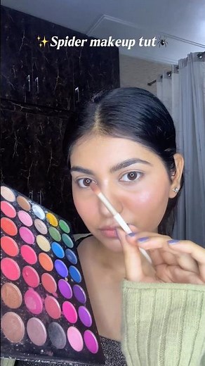 Spider makeup tutorial for Halloween #makeuptutorial #Halloween2025 #spidermakeup #spookyseason