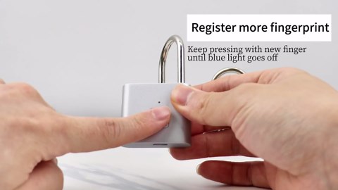 UMIKSMART Fingerprint Padlock, Keyless Biometric Smart Lock with USB-C Rechargeable Battery, Zinc Alloy Padlock for Gym Locker, Cabinet, Drawer, Storage, Sliver