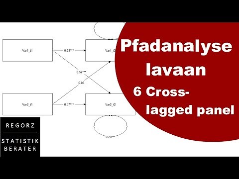 Pfadanalyse mit R lavaan: 6. Cross-lagged-Panel Modell