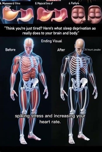 What Happens When You Don’t Sleep Enough for 24 Hours #BrainFog #HealthFacts #SleepScience #facts