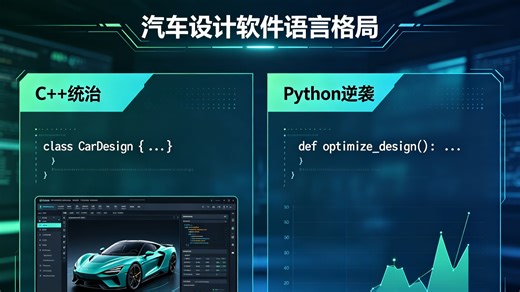 汽车设计软件语言格局：C++统治，Python逆袭