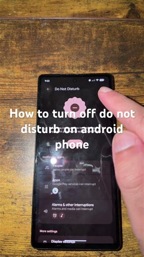 How to turn off do not disturb on android phone