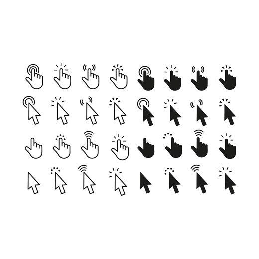 Computer Cursor Icons Set | Hand Pointer, Arrow Vector (digital Download) - Etsy