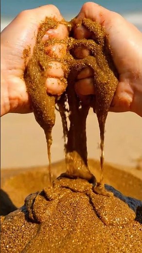 Scooping Wet Sand ASMR 🌊✨ | Hands Dripping Beach Sand Like Honey with Squishy Relaxing Sounds