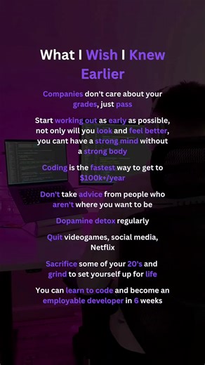 Start with learning a high value skill, see my pinned vid for the fastest way to learn coding 💻 #coding #programming #softwareengineer #computerscience