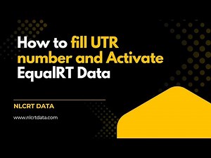 How to fill UTR number and activate Data Feed