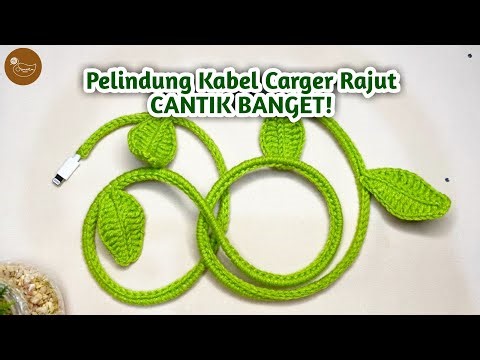 Tutorial 175 - Crochet || Cara Mudah Membuat Pelindung Kabel Rajut. Cantik Banget!