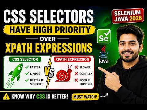 110. CSS Selectors have high priority over XPath Expressions (Selenium Java 2026)