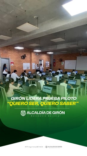 Girón le apuesta a una educación que va más allá de las notas.Con la estrategia “Quiero ser, quiero saber”, nuestros estudiantes reflexionan sobre su aprendizaje y reconocen su proceso.¡Somos municipio piloto a nivel nacional! 🇨🇴✨#ProgresaGirónEnEducación #ODS4 #ODS17 | Alcaldía de Girón