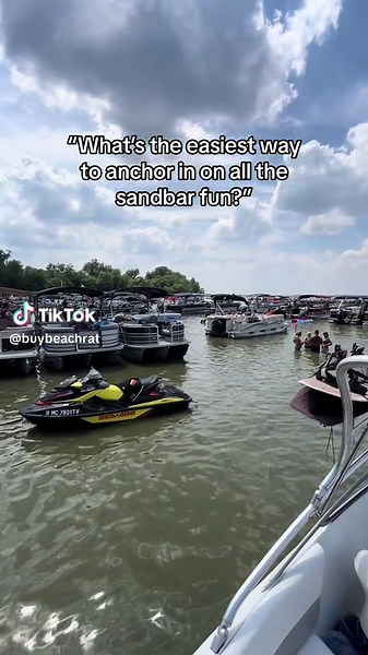 Get in on the sandbar fun with our shallow water anchors! ⚓️ #anchor #boating #summer #july #sandbar #party #weekend #jetski