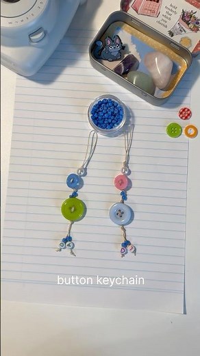 button keychain 🎀✂️ #buttons #craftidea #crafting #diyaccessories #diy #diyprojects #creativecraft