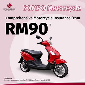 2.1K views · 191 reactions | Renew comprehensive motorcycle insurance online from RM90. Get a quote now at https://online.berjayasompo.com.my/motorcycle/ Why renew with us? - Offer Comprehensive & Third-Party coverage - Free Personal Accident Worth RM5,000 - Agreed Value of Sum Insured - Free Towing Up to 100Km* - Waiver of Compulsory Excess - All Riders Coverage Terms & Conditions apply. | SOMPO Online | Facebook