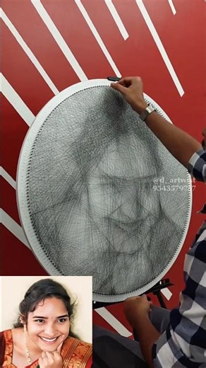 Handmade Thread Art Portrait | #stringart #threadart #threadportrait