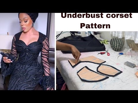 Detailed under bust corset pattern