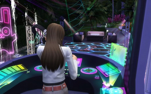 The Sims4 模拟人生4 LA豪宅 电音舞台DJ演示