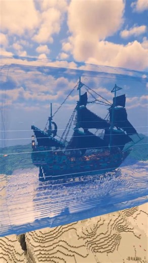 I Recreated an Epic Black Pearl Scene 😭🏴‍☠️🍾 | Minecraft Timelapse #minecraft #shorts