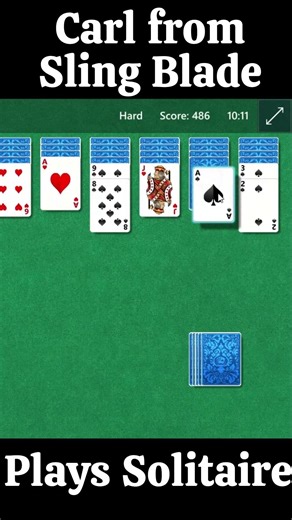 Teaching Karl to Play Spider Solitaire - Sling Blade #slingblade #karl