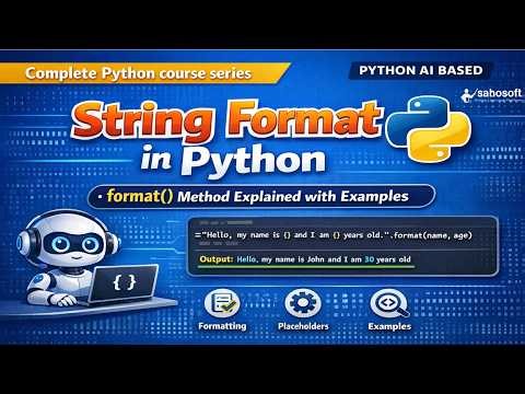 String Format in Python 🔥 | format() Method Explained with Examples