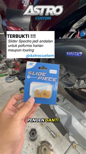 AstroCustom on Instagram: "Stop pakai slider lemah. Naik kelas pake Slider SPECTRO — kuat, presisi, anti loyo. Sekali pasang, langsung terasa bedanya. Ready pasang di Astrocustom sekarang. ⚙️🔥 Ready di Astrocustom Slider lebih kuat dari slider standarnya yaitu slider spectro😎🤩 Check aksesoris Viral & Upgrade Motor matic anda hanya di astrocustom . Retail & Wholesale consultant : 📞 0813-1972-1022 . Tokopedia : astrocustom Bukalapak : astrocustom Shopee : astrocustom Tiktok shop : astrocustom 