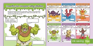KS2 Describe the Monster Using Similes Activity Sheets