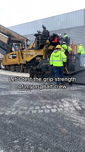 Testing Asphalt Crew's Grip Strength with Dynamometer